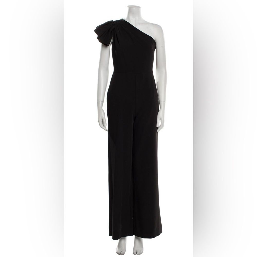 MILLY - Black One-Shoulder Jumpsuit